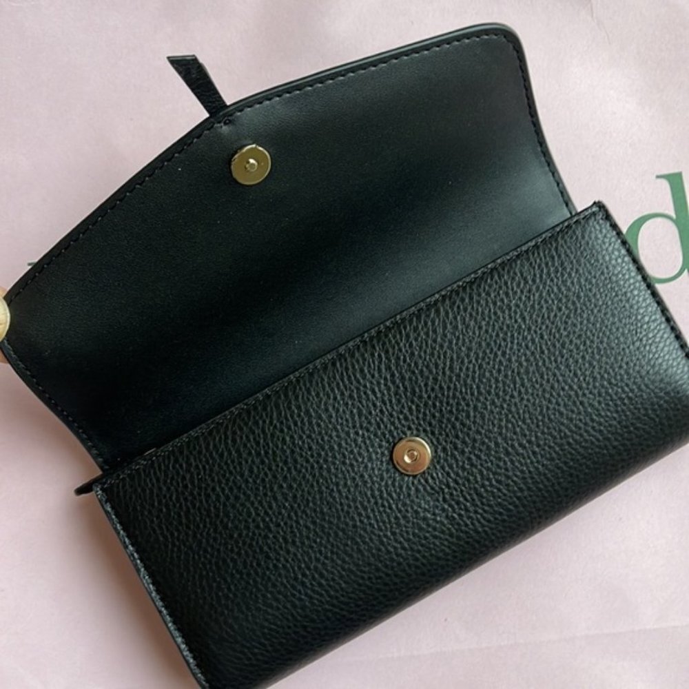 Kate Spade Marti Large Slim Flap Wallet Black - Picture 15 of 16